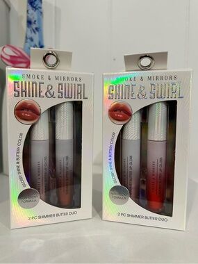 Smoke & Mirrors Shine & Swirl 2-Pc Shimmer Butter Lip Duo - Pink or Red